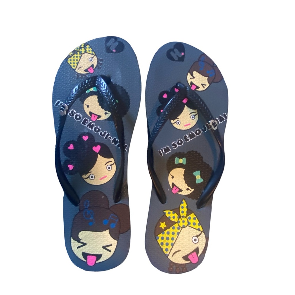 Harajuku Lovers Emoji Flip Flop by Gwen Stefani New S 7/8 New